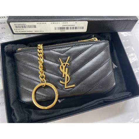 ysl keychain wallet